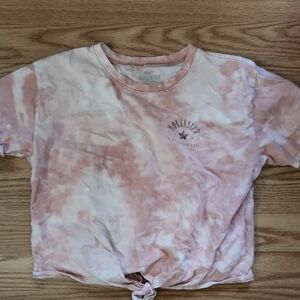 Hollister Pink Tie-Dye Short Sleeve Tee
